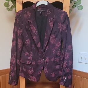 WHBM | Floral Maroon Blazer